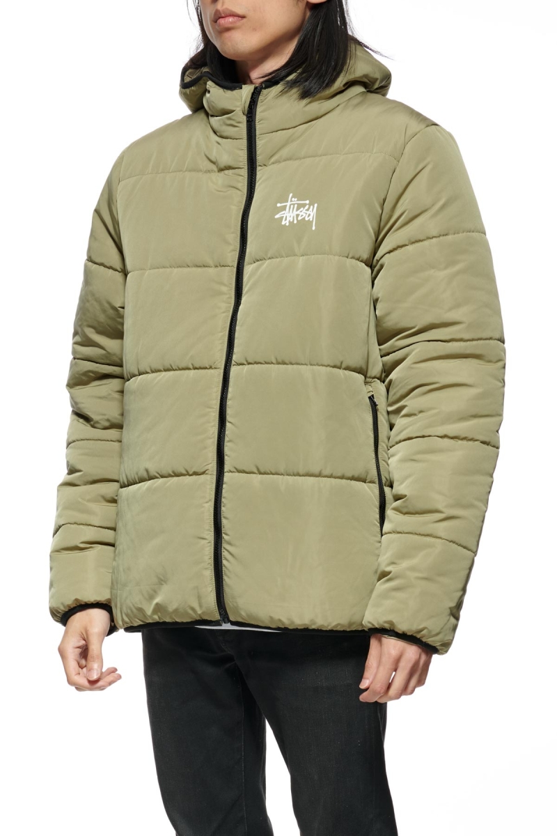 Stussy Graffiti Lightweight Puffa Men's Jackets Brown | IL0000343