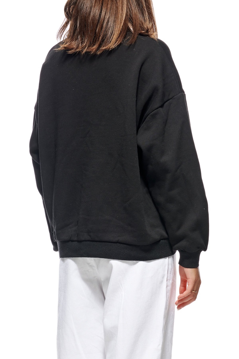 Stussy Graffiti OS Fleece Polo Women's Sweaters Black | IL0000840