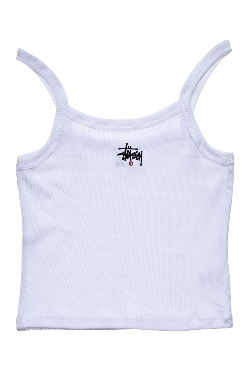 Stussy Graffiti Rib Women\'s Singlets White | IL0000718