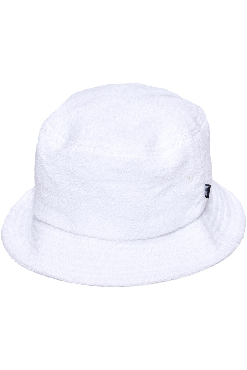 Stussy Graffiti Terry Bucket Women's Hats White | IL0000467