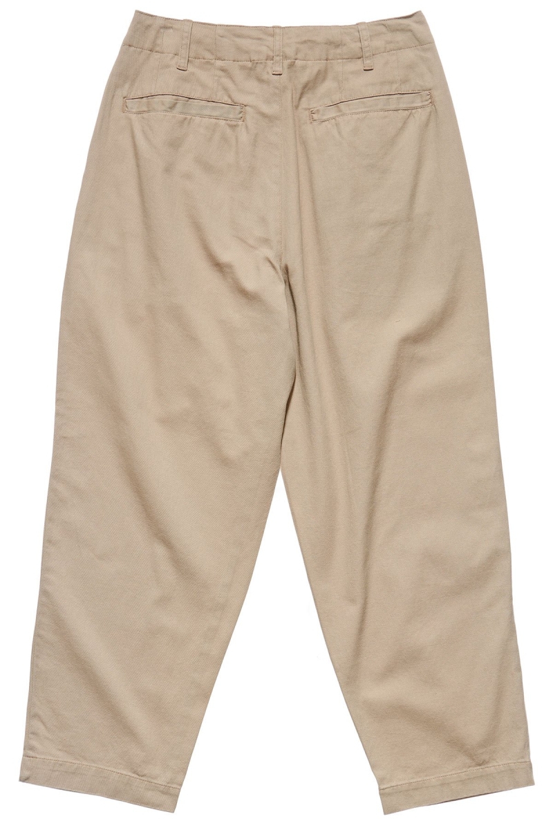 Stussy Harlan Cropped Pleat Women's Pants Brown | IL0000557