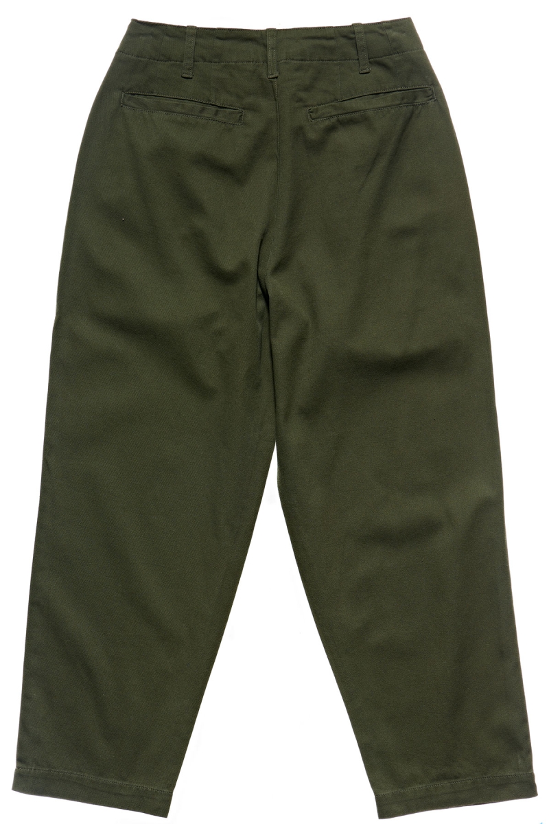 Stussy Harlan Cropped Pleat Women's Pants Green | IL0000559