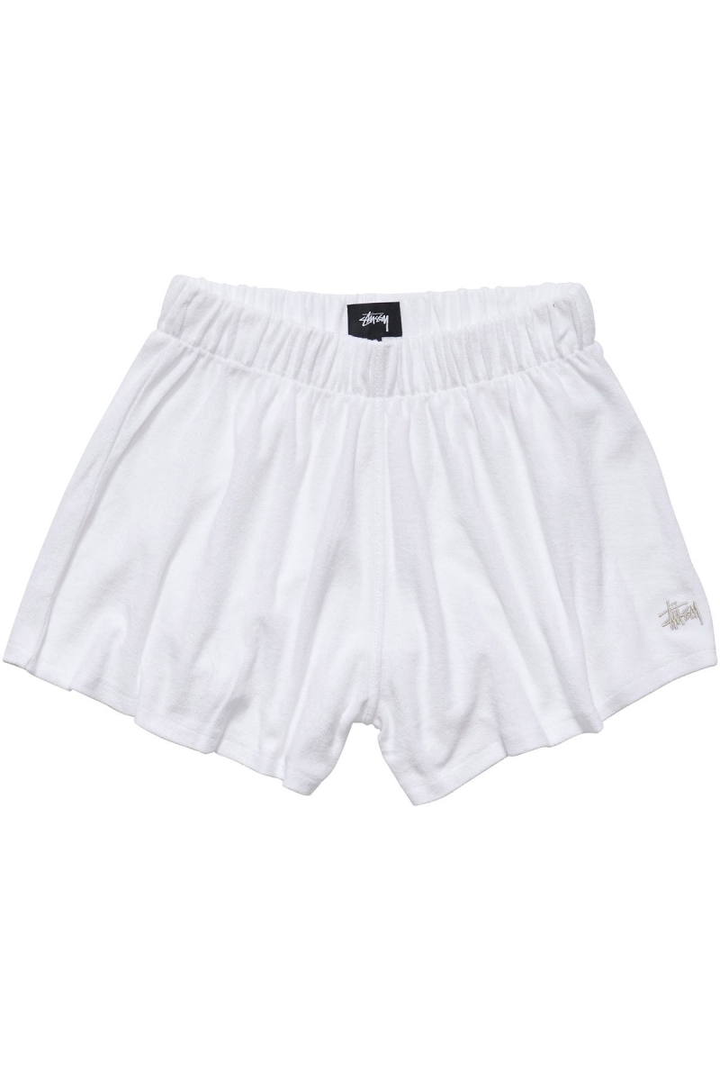 Stussy Havana Terry Beach Short Women\'s Shorts White | IL0000646