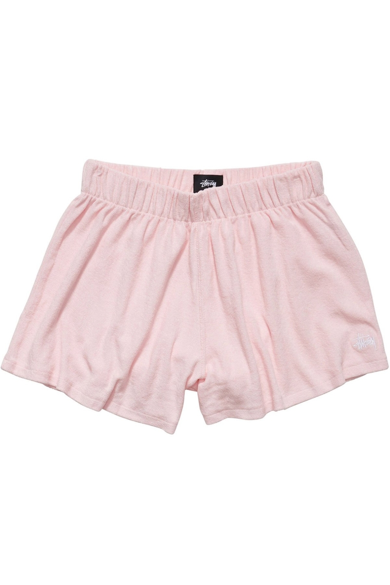 Stussy Havana Terry Beach Short Women\'s Shorts Pink | IL0000647