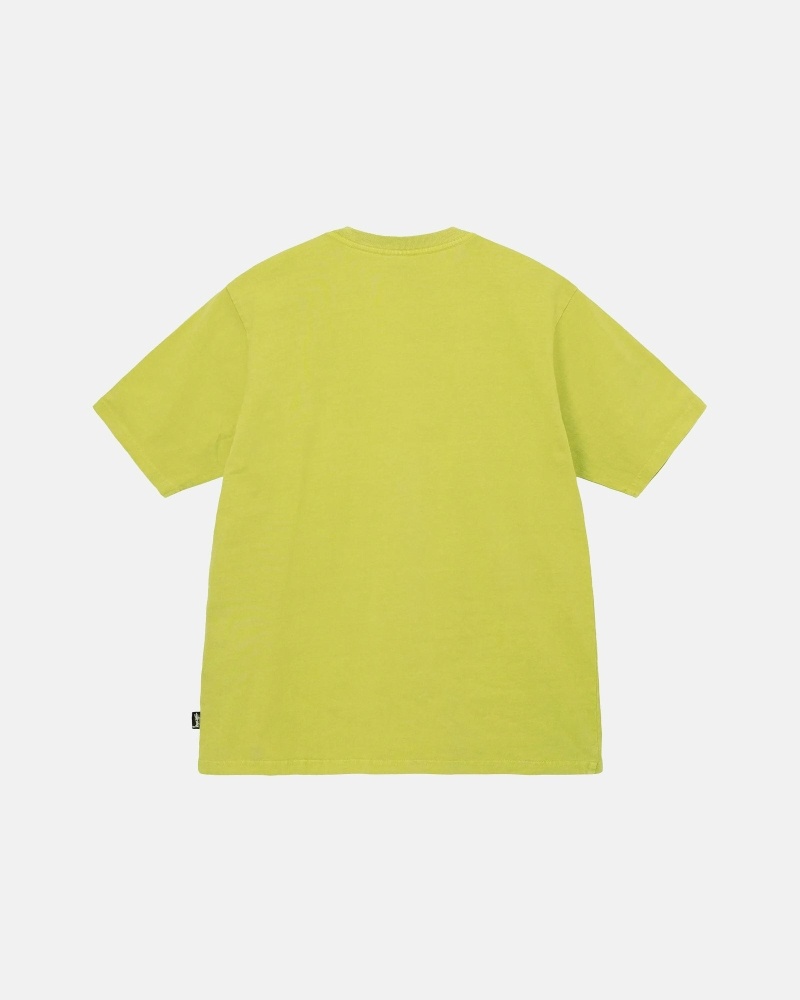 Stussy Heavyweight Pigment Dyed Crew Men's T Shirts Light Green | IL0000196