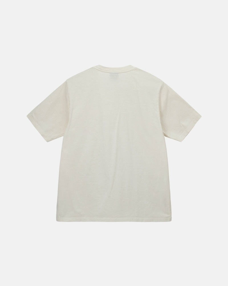 Stussy Heavyweight Pigment Dyed Crew Men's T Shirts Beige | IL0000201