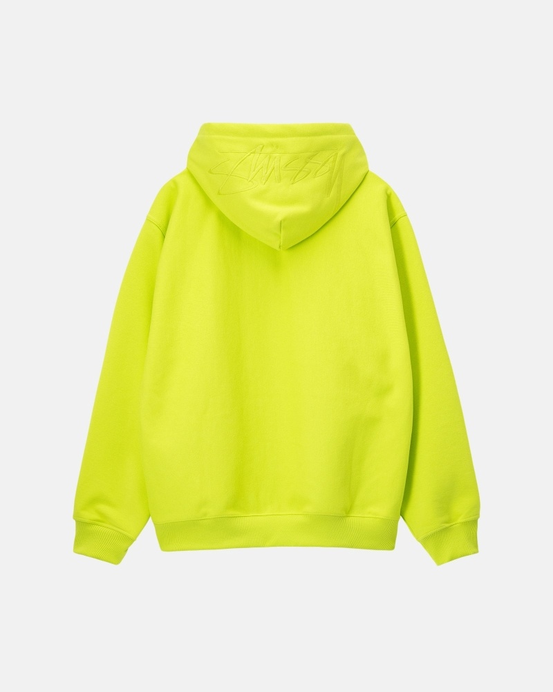 Stussy Hood Applique Men\'s Hoodies Light Green | IL0000044