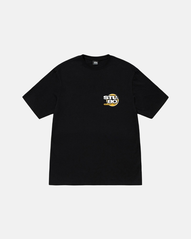 Stussy Hot 80 Men's T Shirts Black | IL0000214