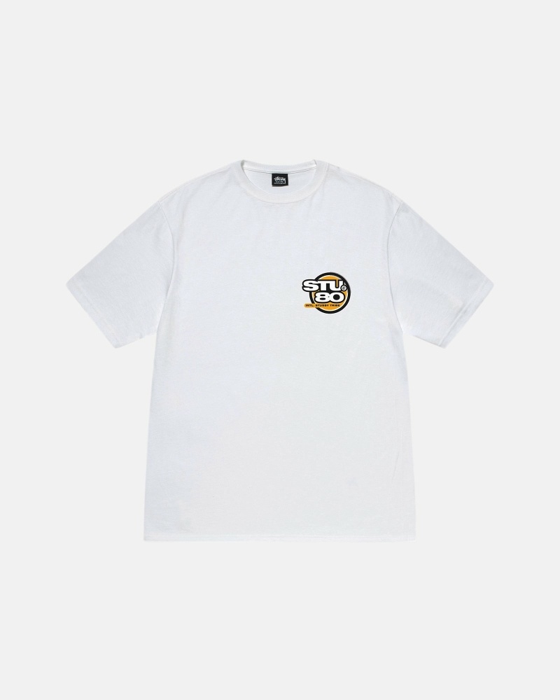 Stussy Hot 80 Men's T Shirts White | IL0000215