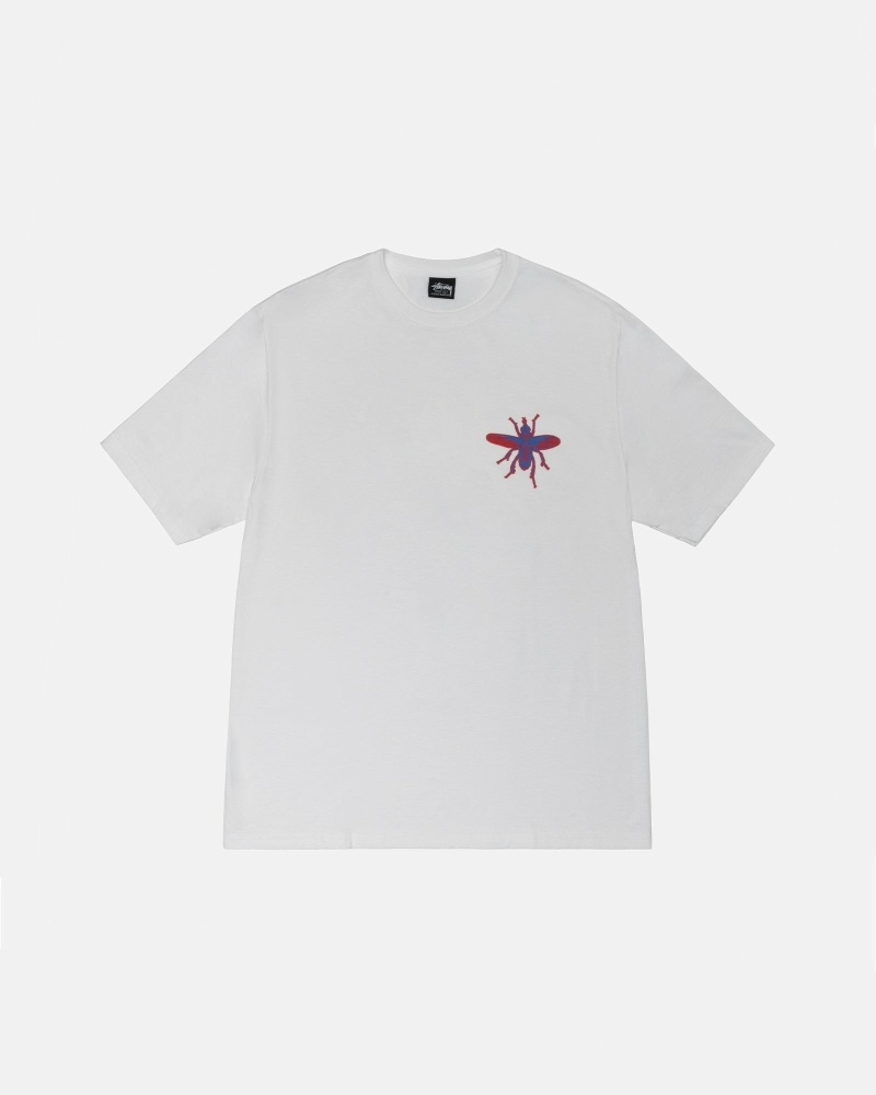 Stussy Housefly Men's T Shirts White | IL0000219