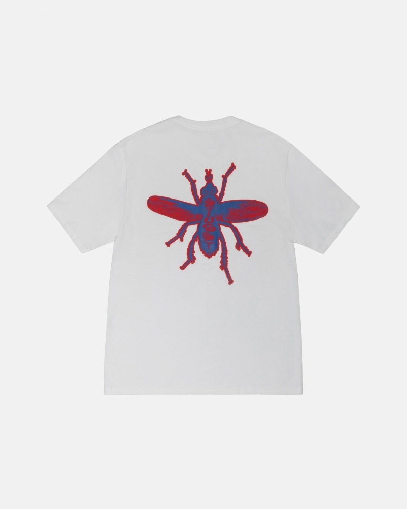 Stussy Housefly Men\'s T Shirts White | IL0000219