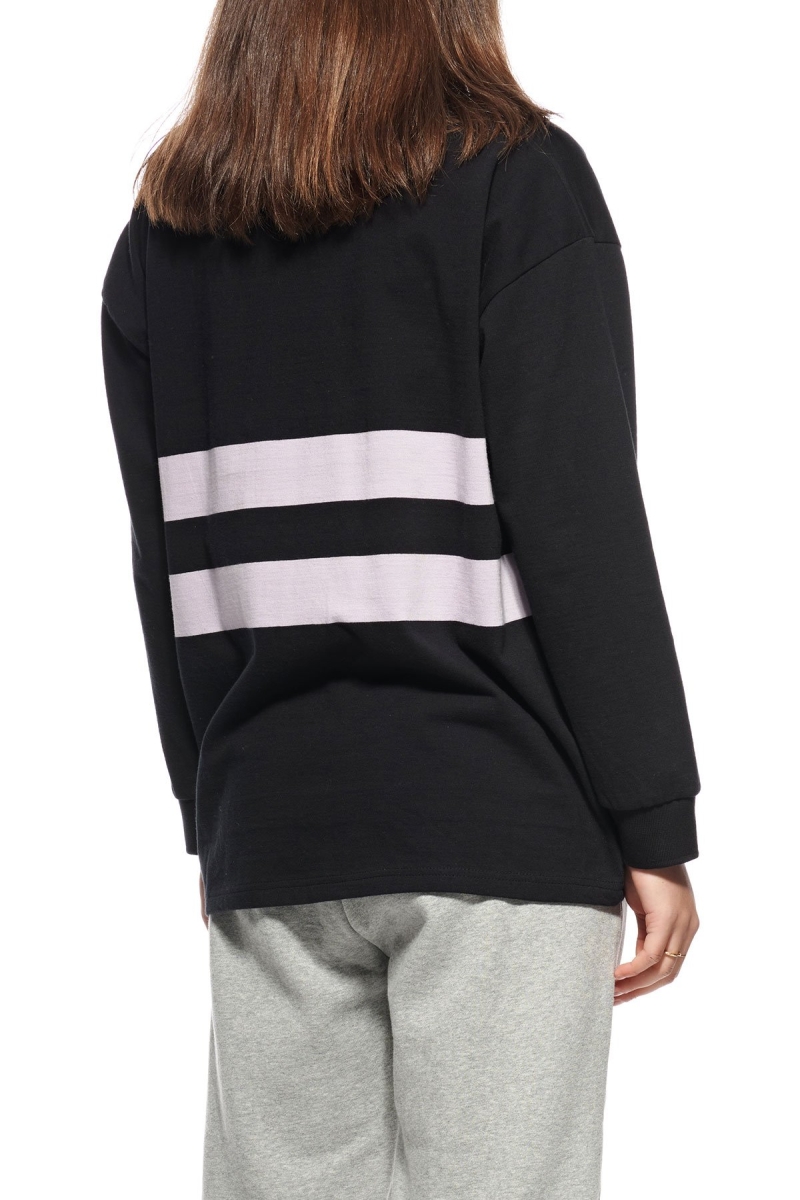 Stussy Howard Rugby Women's Sweatshirts Black | IL0000928