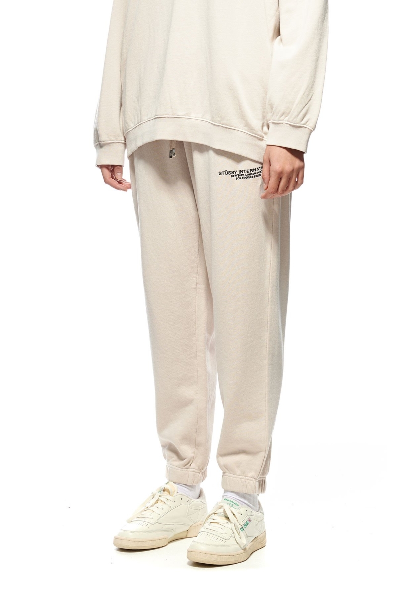 Stussy INT. Embroidered Women's Track Pants Orange | IL0000984