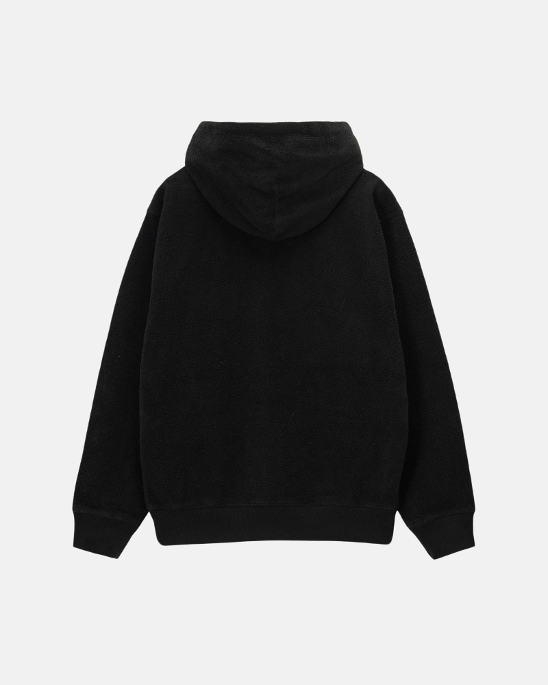 Stussy Inside Out Fleece Men's Hoodies Black | IL0000045