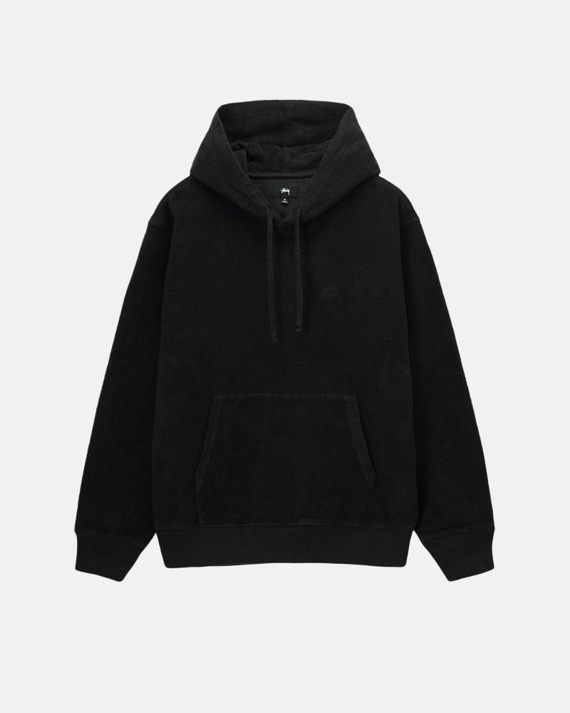 Stussy Inside Out Fleece Men\'s Hoodies Black | IL0000045