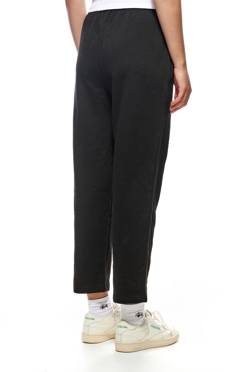 Stussy Italic Crop Sweat Women's Pants Black | IL0000562