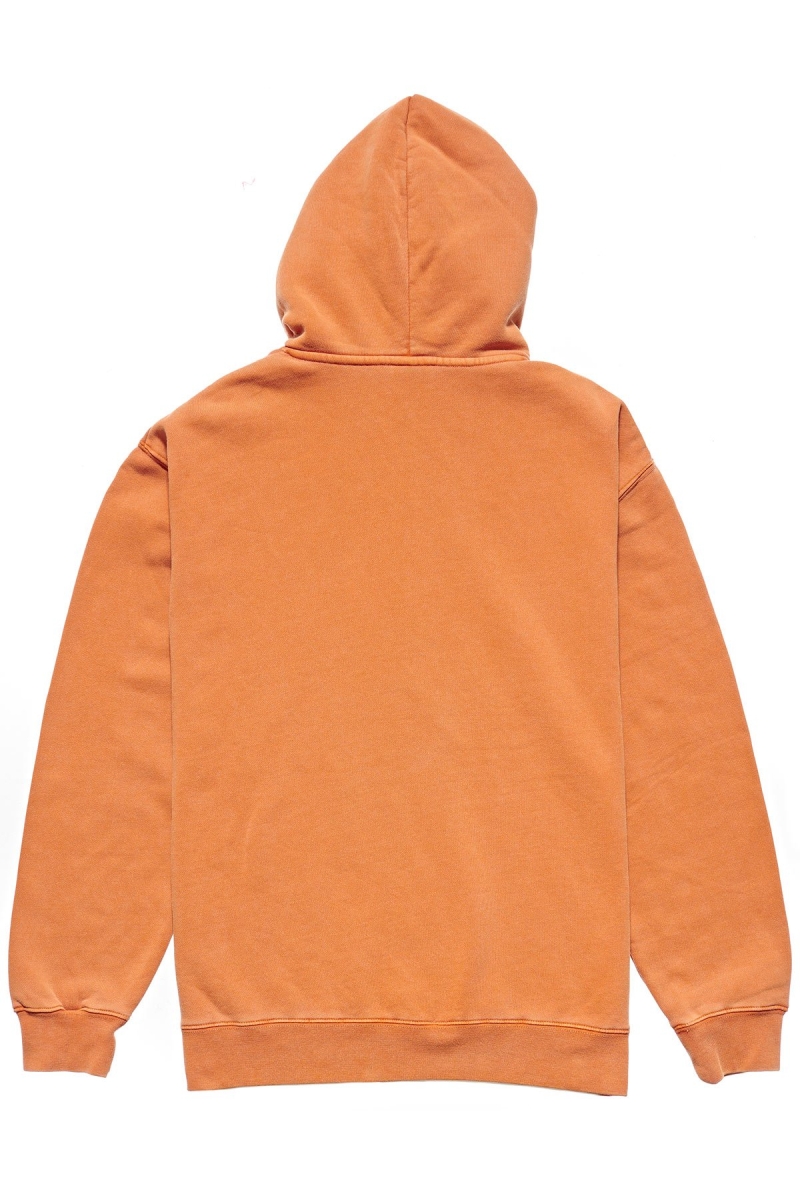 Stussy Italic Pigment Men's Hoodies Brown | IL0000048