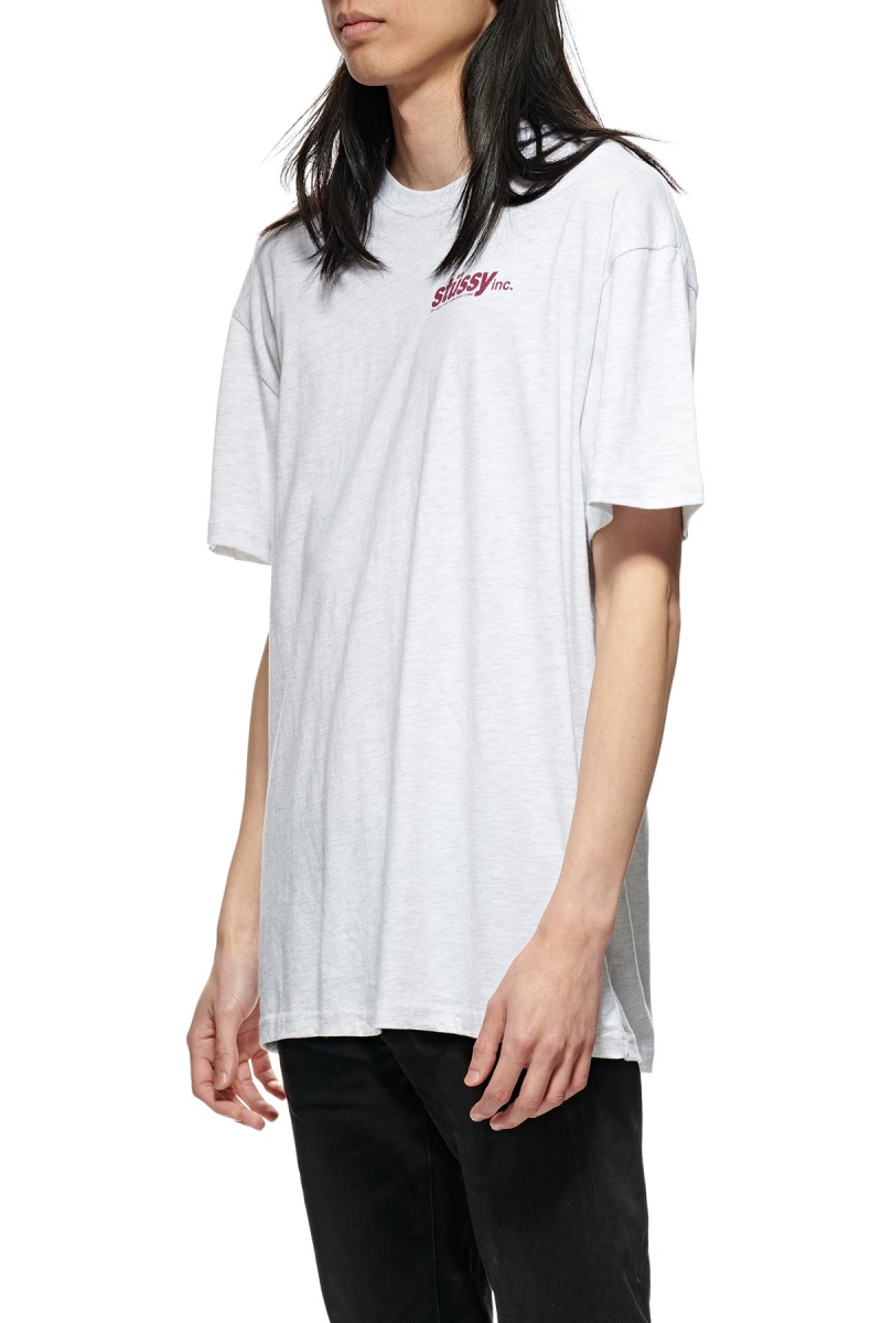 Stussy Italic SS Men's T Shirts White | IL0000229