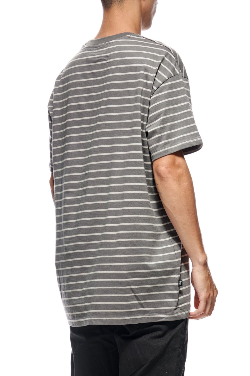 Stussy Kalorama Stripe SS Men's T Shirts Brown | IL0000231