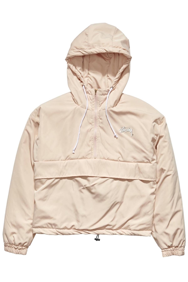 Stussy Kelly Windbreaker Puffa Women\'s Jackets White | IL0000348