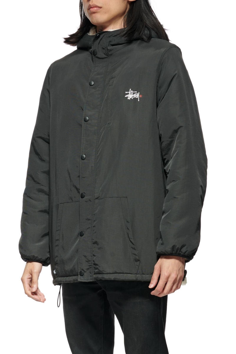 Stussy Kirkwood Reversible Men's Jackets Black | IL0000349