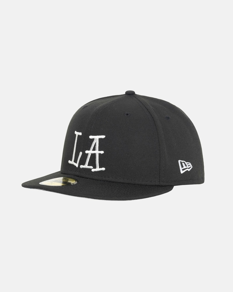 Stussy La New Era Men's Caps Black | IL0000470