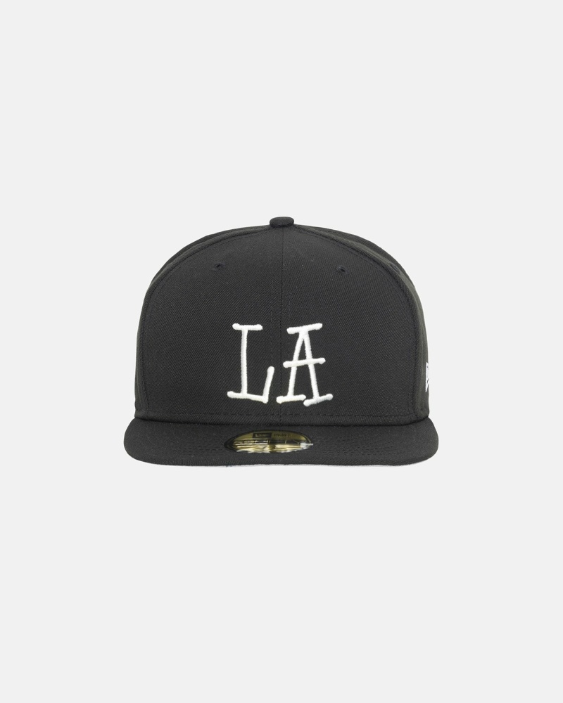 Stussy La New Era Men\'s Caps Black | IL0000470