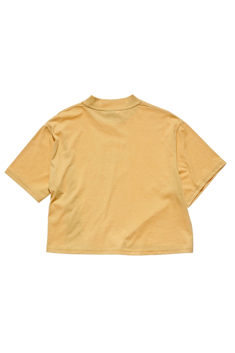 Stussy Laguna Boxy Women's T Shirts Yellow | IL0000235