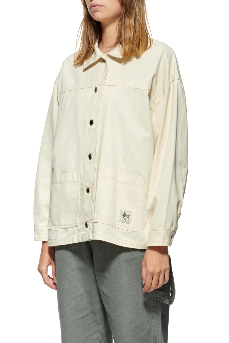 Stussy Lawrence Workwear Women's Jackets White | IL0000351