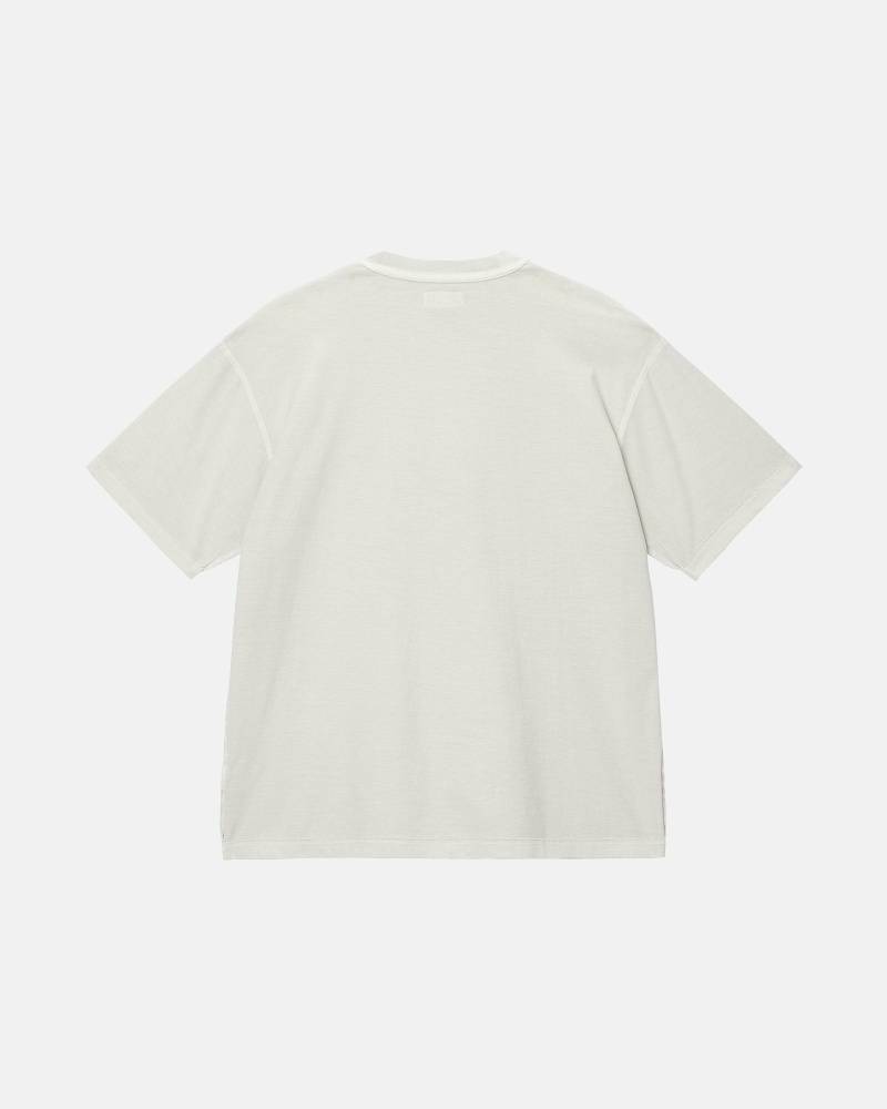 Stussy Lazy Men's T Shirts Beige | IL0000236