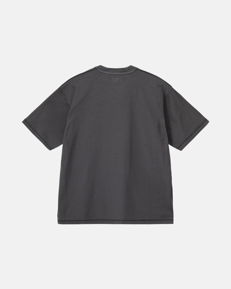 Stussy Lazy Men's T Shirts Black | IL0000237