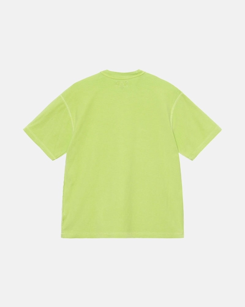 Stussy Lazy Men's T Shirts Light Green | IL0000242