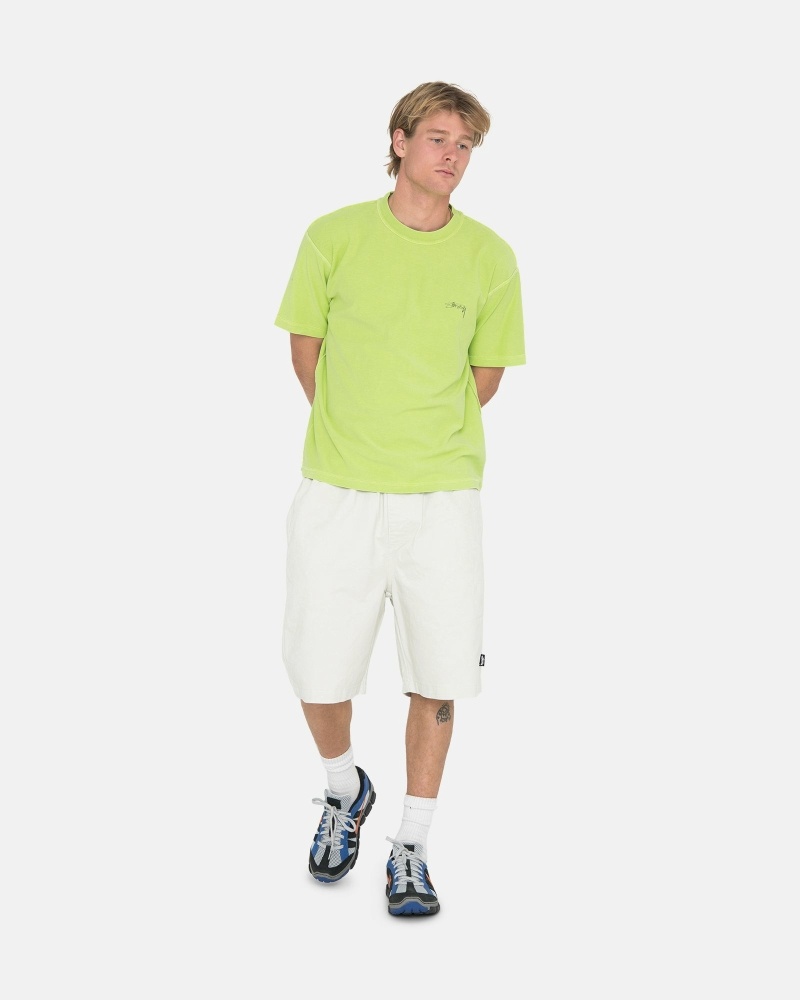 Stussy Lazy Men's T Shirts Light Green | IL0000242