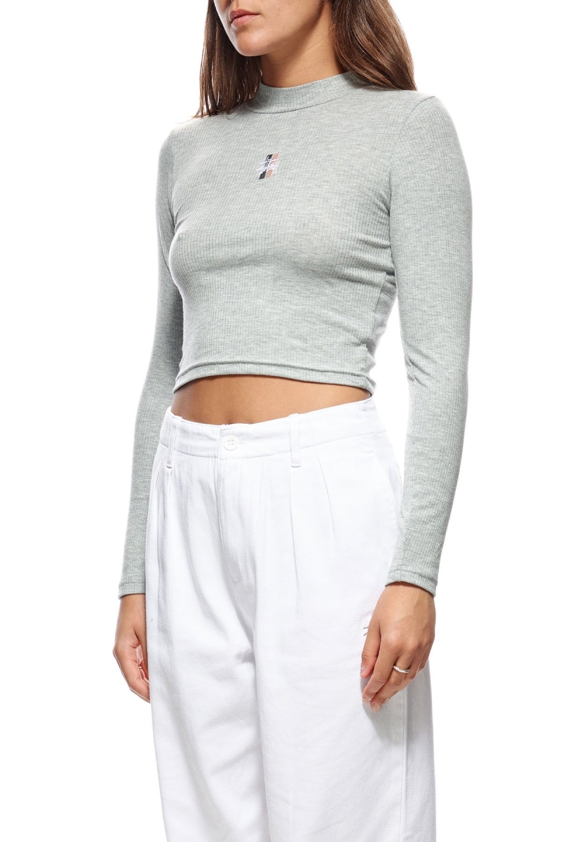 Stussy Leigh Turtleneck Women's Sweatshirts Grey | IL0000933