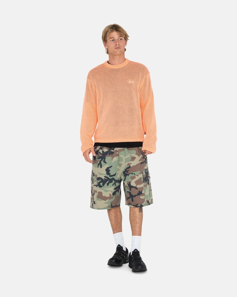 Stussy Light Sensitive Men's Knit Sweater Orange | IL0000532