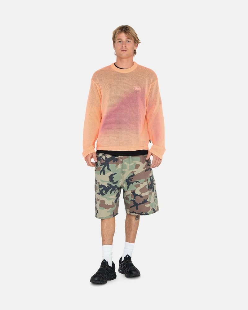 Stussy Light Sensitive Men's Knit Sweater Orange | IL0000532