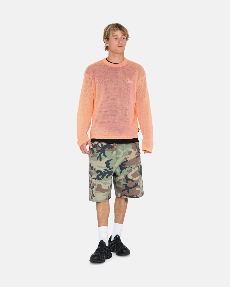 Stussy Light Sensitive Men's Knit Sweater Orange | IL0000532