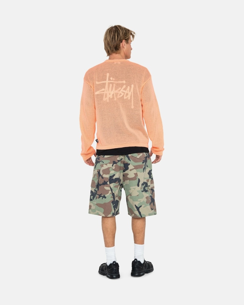 Stussy Light Sensitive Men's Knit Sweater Orange | IL0000532