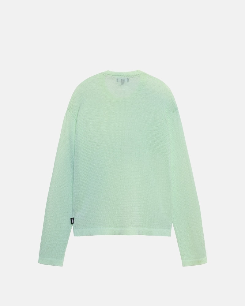 Stussy Light Sensitive Men's Knit Sweater Green | IL0000533