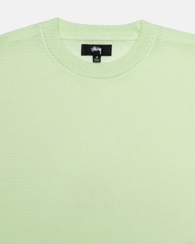 Stussy Light Sensitive Men's Knit Sweater Green | IL0000533