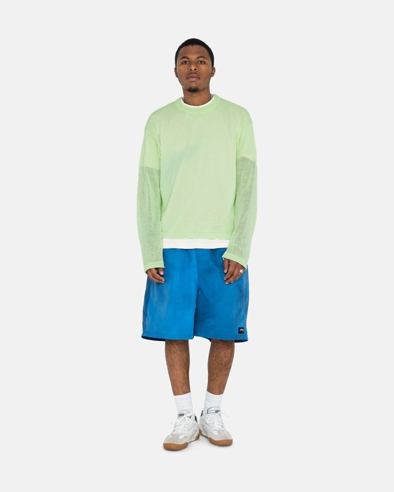 Stussy Light Sensitive Men's Knit Sweater Green | IL0000533