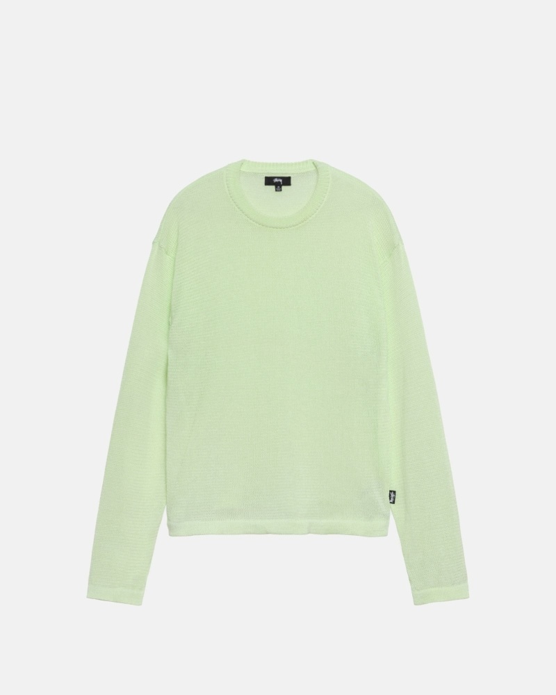 Stussy Light Sensitive Men\'s Knit Sweater Green | IL0000533