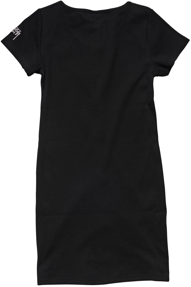 Stussy Mission Rib Tee Women's Dress Black | IL0000515