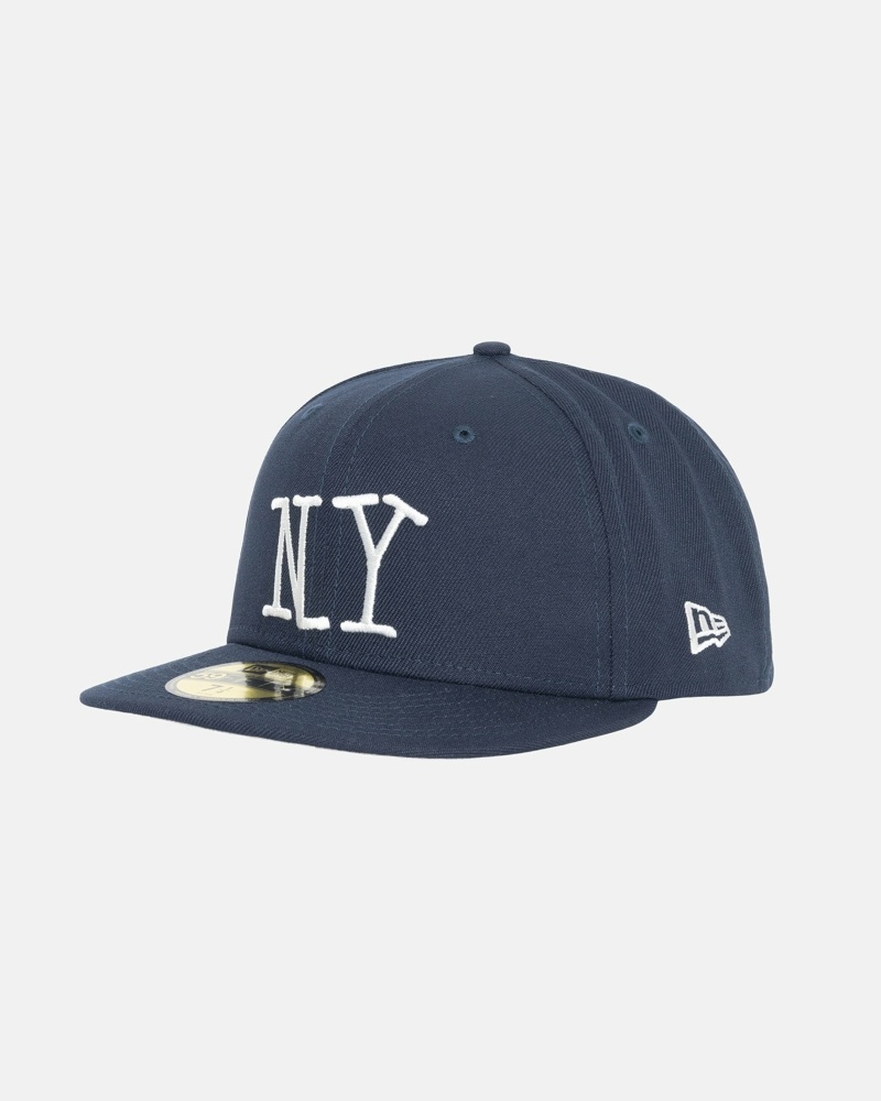 Stussy Ny New Era Men's Caps Navy | IL0000473