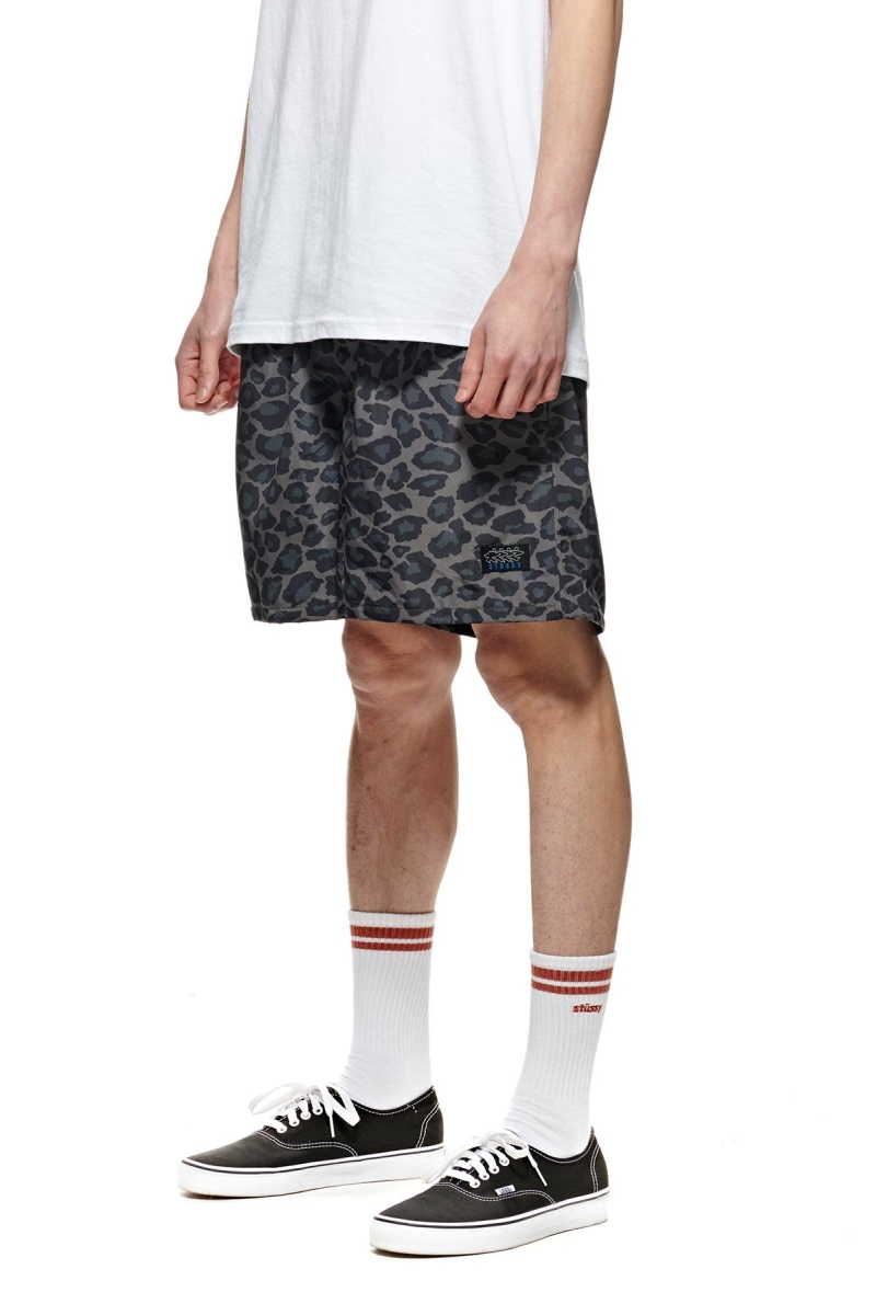 Stussy Nylon Big Beach Men's Shorts Black | IL0000653