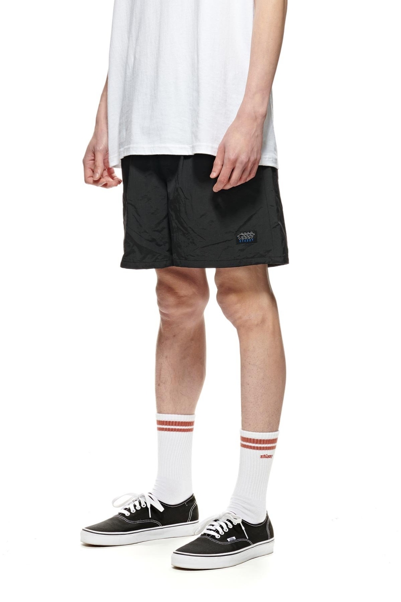 Stussy Nylon Big Beach Men's Shorts Black | IL0000654