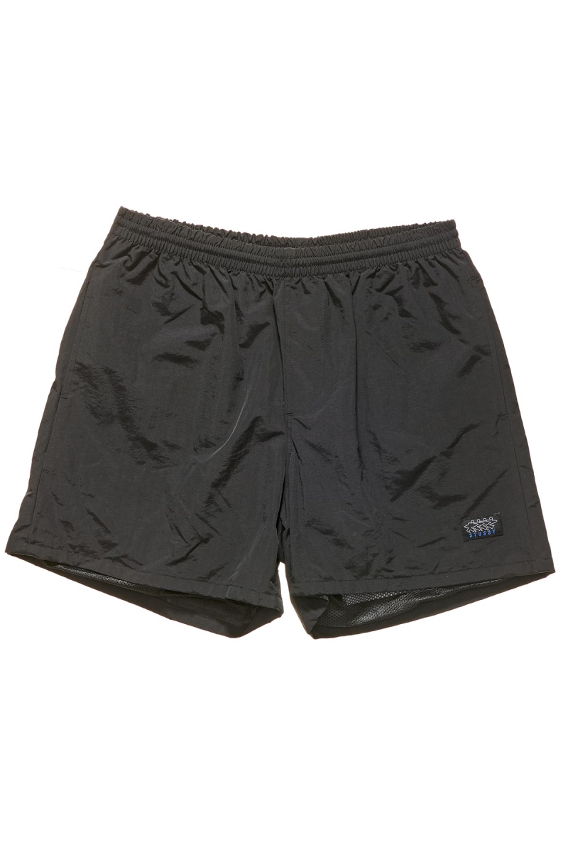 Stussy Nylon Big Beach Men\'s Shorts Black | IL0000654