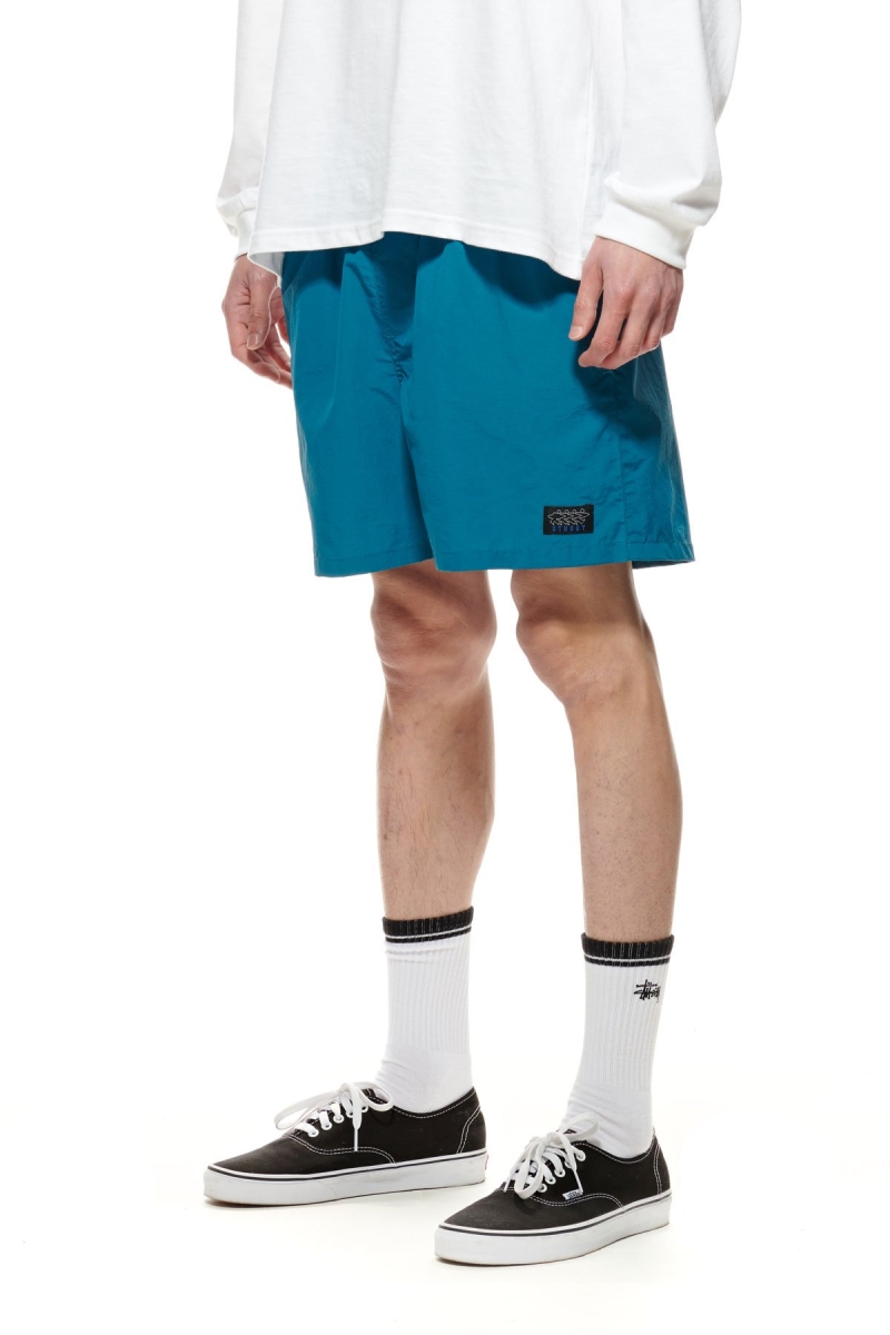 Stussy Nylon Big Beach Men's Shorts Green | IL0000651