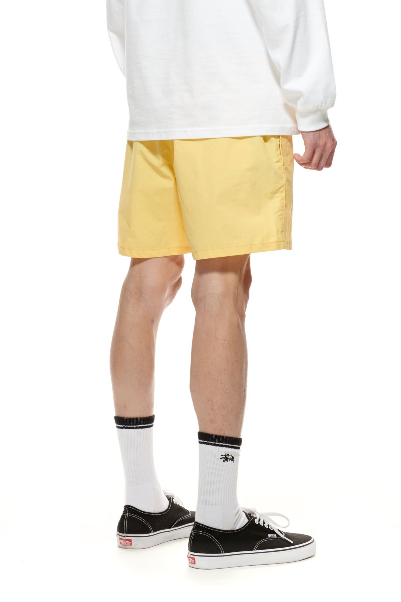 Stussy Nylon Big Beach Men's Shorts Yellow | IL0000650