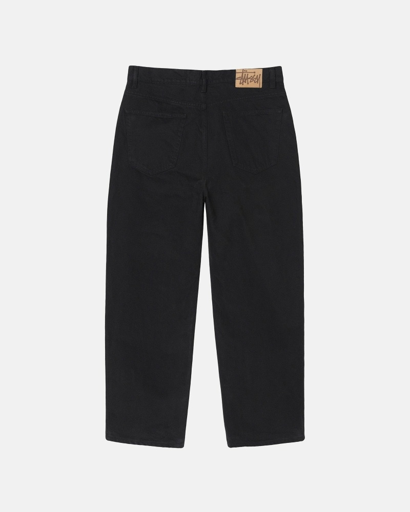 Stussy Over Dyed Big Ol Men's Jeans Black | IL0000522